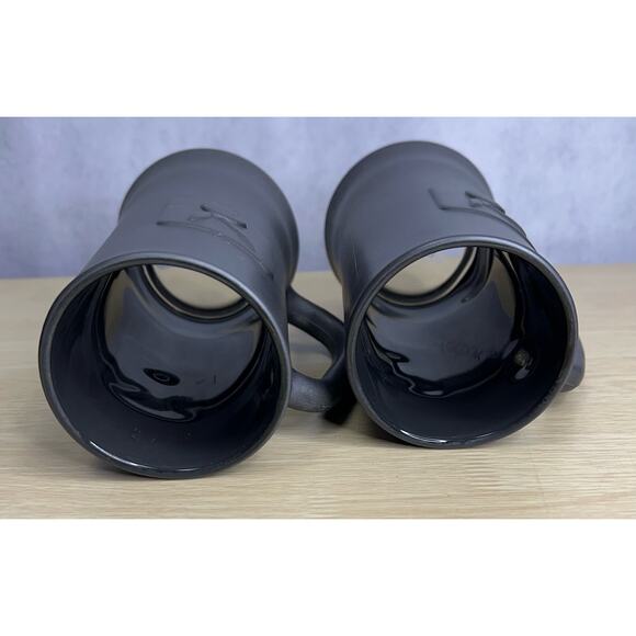 Playboy Mug Stein Embossed Pewter Frost Heavy Glass Clear Bottom Lot of 2 - Picture 5 of 8